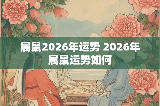 属鼠2026年运势 2026年属鼠运势如何