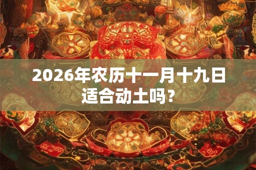 2026年农历十一月十九日适合动土吗? 2026年农历十一月十九日适合动土吗?