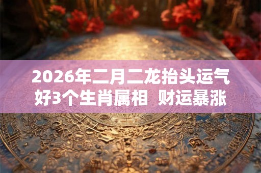 2026年二月二龙抬头运气好3个生肖属相  财运暴涨