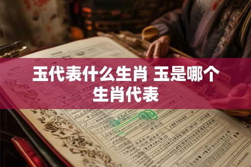 玉代表什么生肖 玉是哪个生肖代表