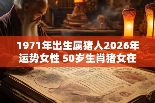 1971年出生属猪人2026年运势女性 50岁生肖猪女在2026年运气如何