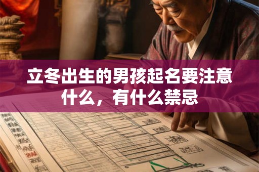 立冬出生的男孩起名要注意什么,有什么禁忌 立冬出生的男孩起名要注意什么,有什么禁忌