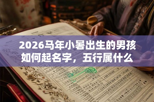 2026马年小暑出生的男孩如何起名字，五行属什么