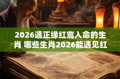 2026遇正缘红鸾入命的生肖 哪些生肖2026能遇见红鸾入命