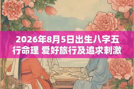 2026年8月5日出生八字五行命理 爱好旅行及追求剌激