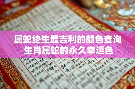 属蛇终生最吉利的颜色查询 生肖属蛇的永久幸运色