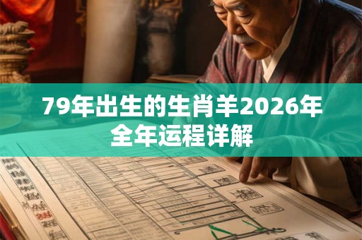 79年出生的生肖羊2026年全年运程详解 79年出生的生肖羊2026年全年运程详解
