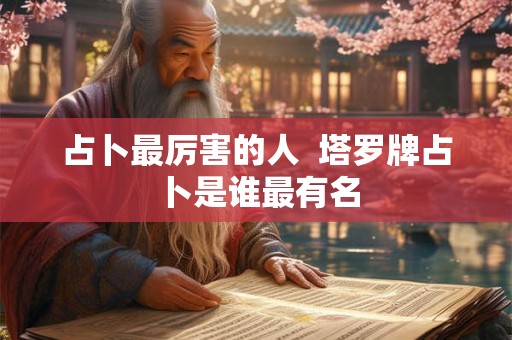 占卜最厉害的人  塔罗牌占卜是谁最有名