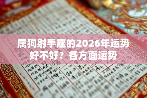 属狗射手座的2026年运势好不好？各方面运势