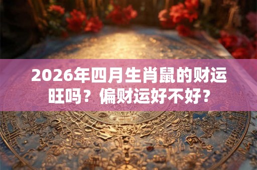 2026年四月生肖鼠的财运旺吗?偏财运好不好? 2026年四月生肖鼠的财运旺吗?偏财运好不好?