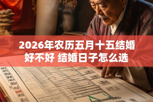 2026年农历五月十五结婚好不好 结婚日子怎么选