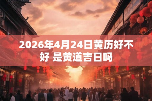 2026年4月24日黄历好不好 是黄道吉日吗