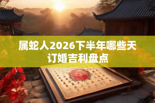 属蛇人2026下半年哪些天订婚吉利盘点