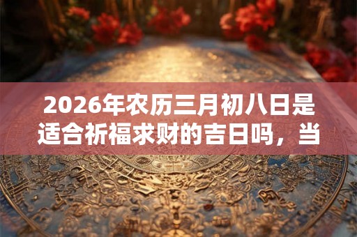 2026年农历三月初八日是适合祈福求财的吉日吗,当日卦象好吗? 2026年农历三月初八日是适合祈福求财的吉日吗,当日卦象好吗?