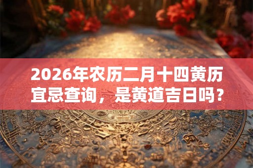 2026年农历二月十四黄历宜忌查询，是黄道吉日吗？