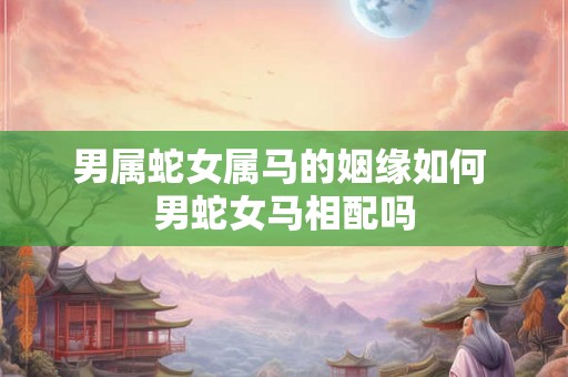 男属蛇女属马的姻缘如何 男蛇女马相配吗 男属蛇女属马的姻缘如何 男蛇女马相配吗