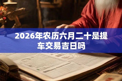 2026年农历六月二十是提车交易吉日吗