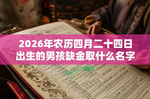 2026年农历四月二十四日出生的男孩缺金取什么名字好？