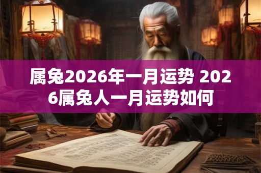 属兔2026年一月运势 2026属兔人一月运势如何