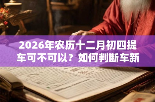 2026年农历十二月初四提车可不可以？如何判断车新不新？