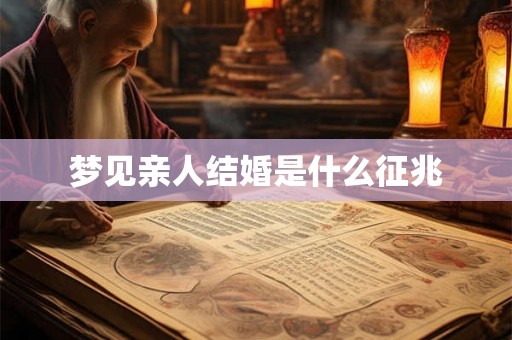 梦见亲人结婚是什么征兆