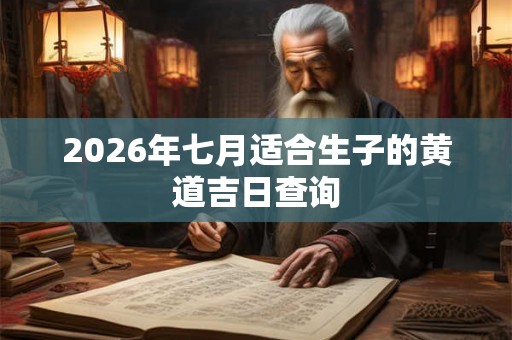 2026年七月适合生子的黄道吉日查询