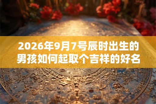 2026年9月7号辰时出生的男孩如何起取个吉祥的好名字和五行属性