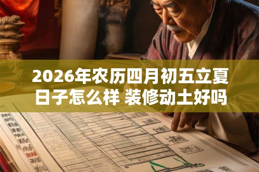 2026年农历四月初五立夏日子怎么样 装修动土好吗