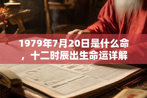 1979年7月20日是什么命，十二时辰出生命运详解