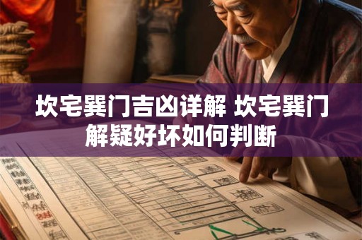 坎宅巽门吉凶详解 坎宅巽门解疑好坏如何判断