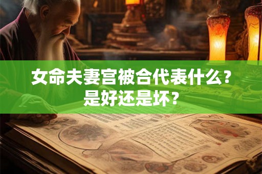 女命夫妻宫被合代表什么？是好还是坏？