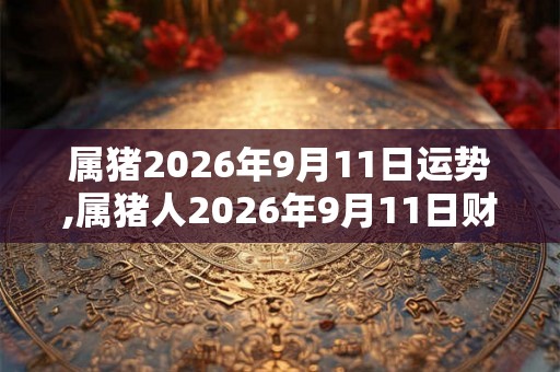 属猪2026年9月11日运势,属猪人2026年9月11日财运,生肖猪2026年9月11日运势