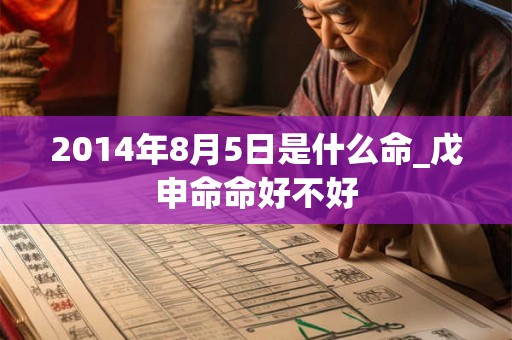 2014年8月5日是什么命_戊申命命好不好