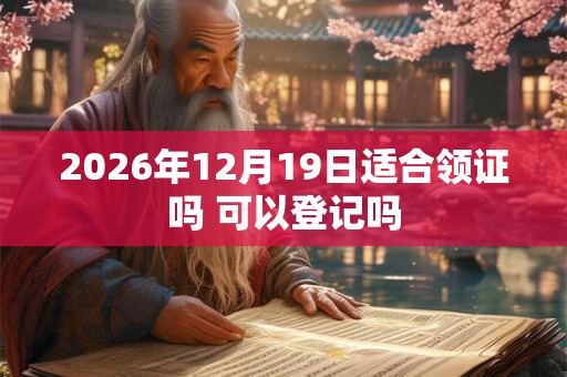 2026年12月19日适合领证吗 可以登记吗
