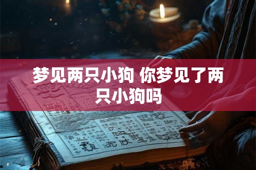 梦见两只小狗 你梦见了两只小狗吗