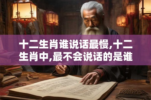 十二生肖谁说话最慢,十二生肖中,最不会说话的是谁？