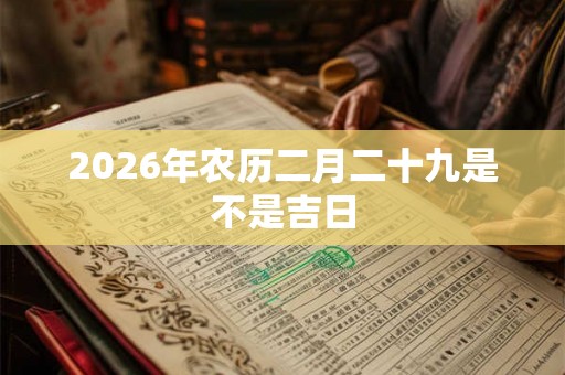 2026年农历二月二十九是不是吉日