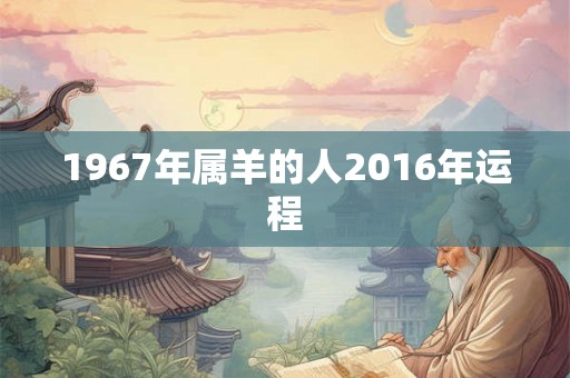 1967年属羊的人2016年运程 1967年属羊的人2016年运程