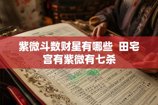 紫微斗数财星有哪些  田宅宫有紫微有七杀