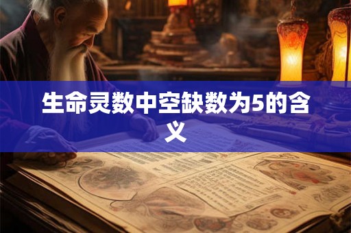 生命灵数中空缺数为5的含义 生命灵数中空缺数为5的含义