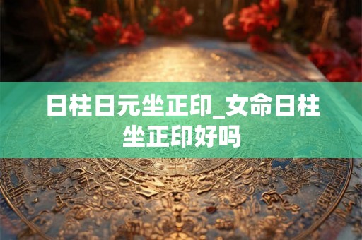 日柱日元坐正印_女命日柱坐正印好吗
