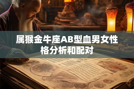 属猴金牛座AB型血男女性格分析和配对