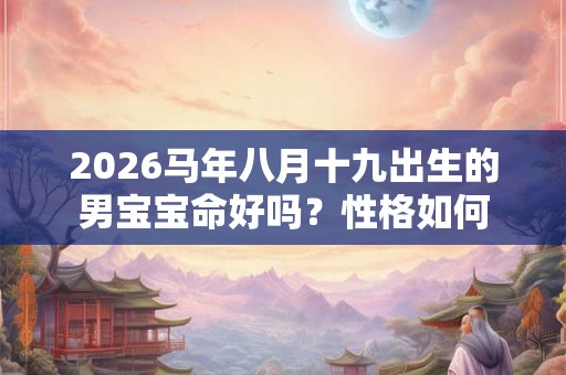2026马年八月十九出生的男宝宝命好吗？性格如何