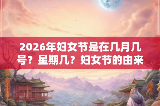 2026年妇女节是在几月几号？星期几？妇女节的由来是什么？