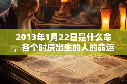 2013年1月22日是什么命，各个时辰出生的人的命运
