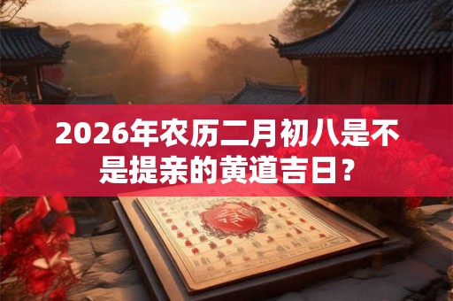 2026年农历二月初八是不是提亲的黄道吉日？