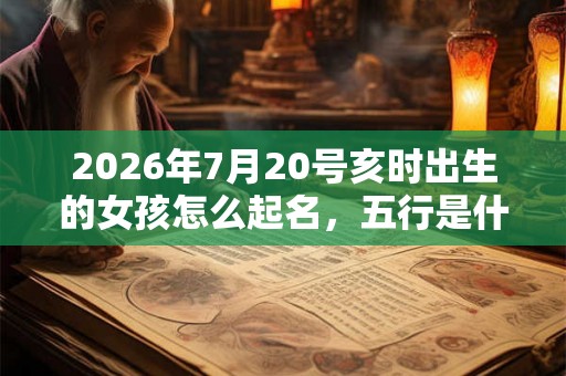 2026年7月20号亥时出生的女孩怎么起名，五行是什么？
