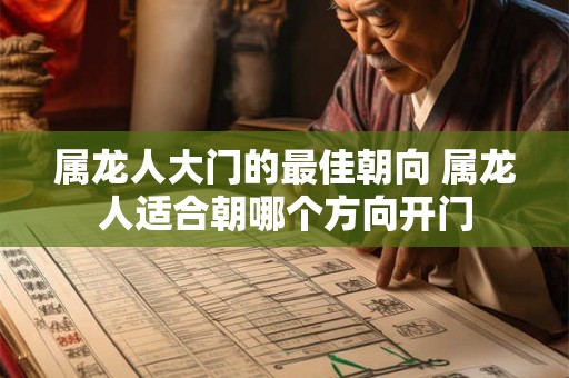 属龙人大门的最佳朝向 属龙人适合朝哪个方向开门