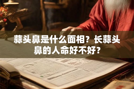 蒜头鼻是什么面相？长蒜头鼻的人命好不好？