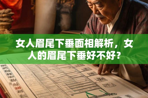 女人眉尾下垂面相解析，女人的眉尾下垂好不好？
